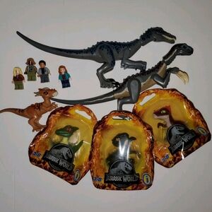 💙 Lego Jurassic World Imaginext RARE Indoraptor + Therizinosaurus Minifigs Lot